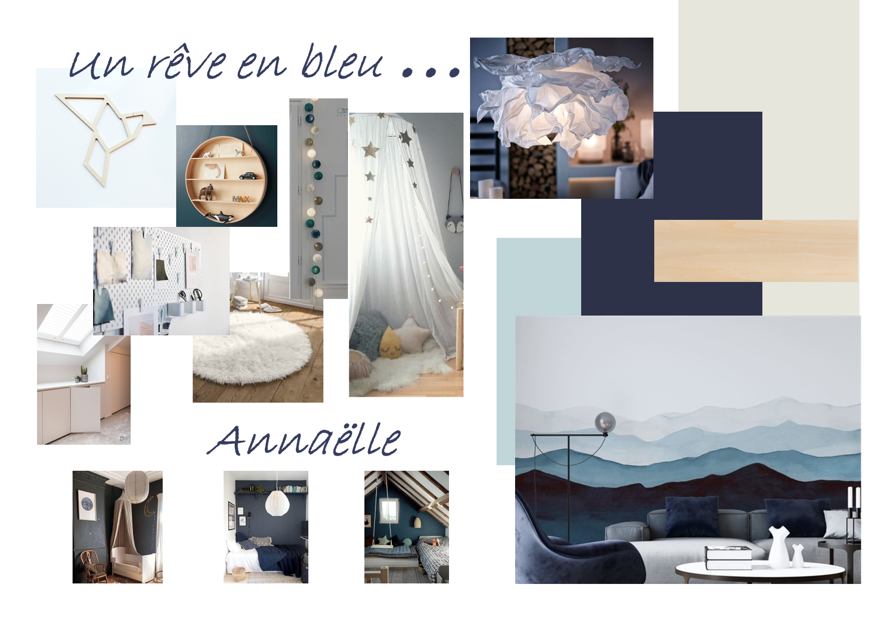 Moodboard Ambiance onirique pour une chambre de jeune fille