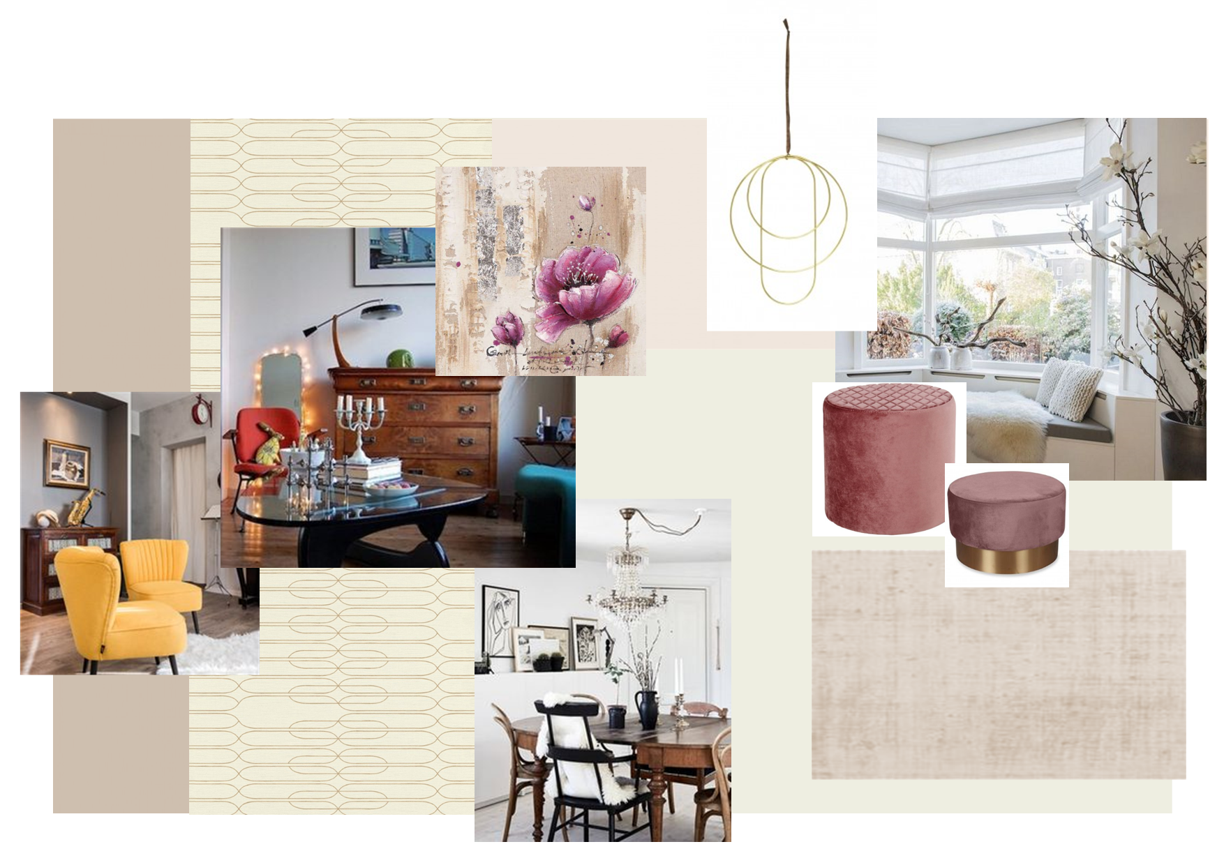 Moodboard ambiance chic et rétro